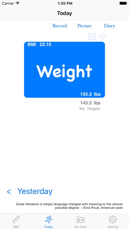 Weight - Weight Loss Journal