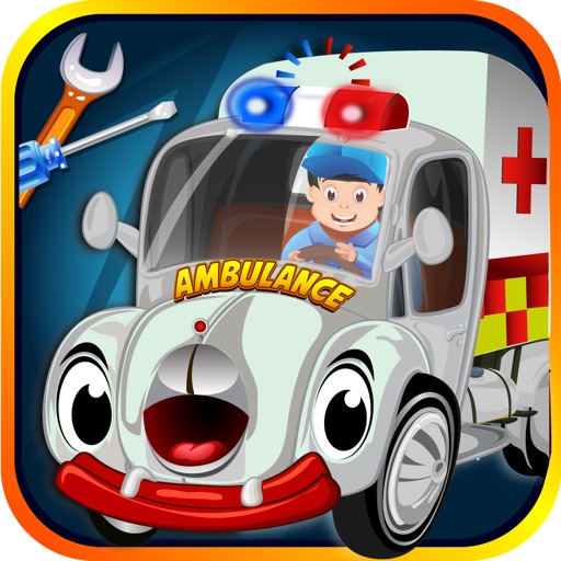 Ambulance Wash & Garage – Maintain & Repair Dirty Cars, Modify Hospital Vehicles Add Paint, Tattoos, Stickers, Wheels & Rims Kids Games iOS App