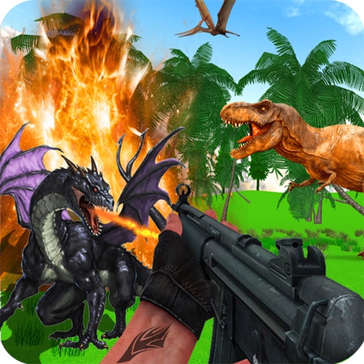 Dragon vs Dinosaur shooting 3D icon