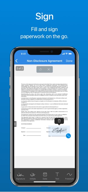 signeasy sign and fill docs on the app store iphone app nda template