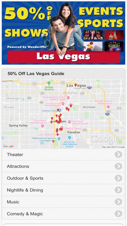 50% Off Las Vegas Shows Plus