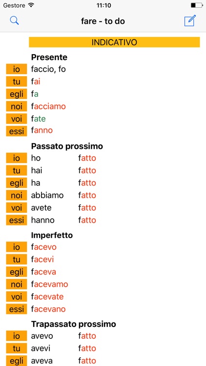 Verbi Italiani LITE screenshot-3