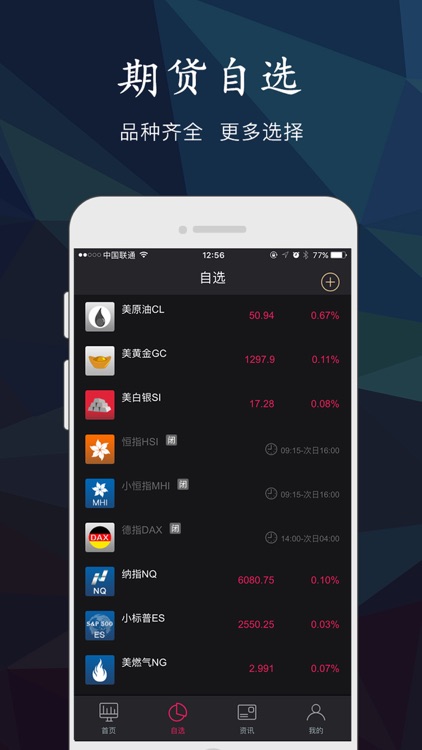 原油期货-黄金期货贵金属行情软件