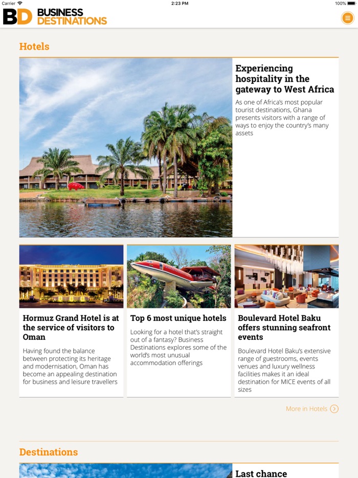 Business Destinations