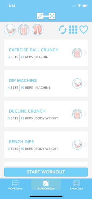 Random Workout Builder