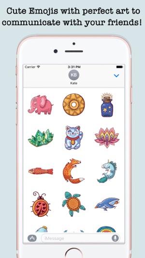 Cute Art Stickers For iMessage(圖1)-速報App