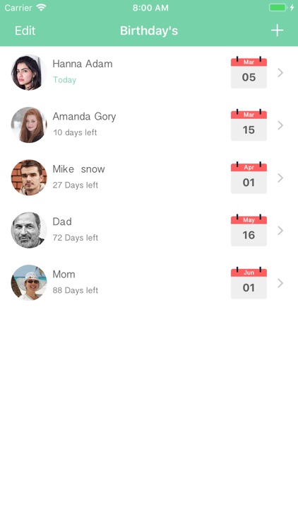 Birthday's Reminder App screenshot-4
