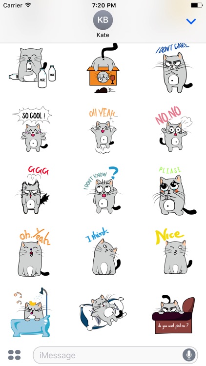 Cute Cats emoji for iMessage