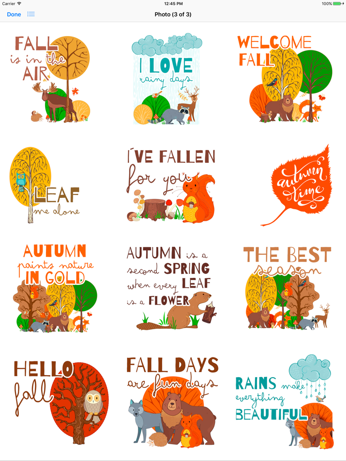 Hello Autumn Fall Time Sticker