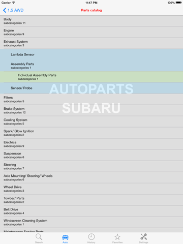 Скриншот из Autoparts for Subaru