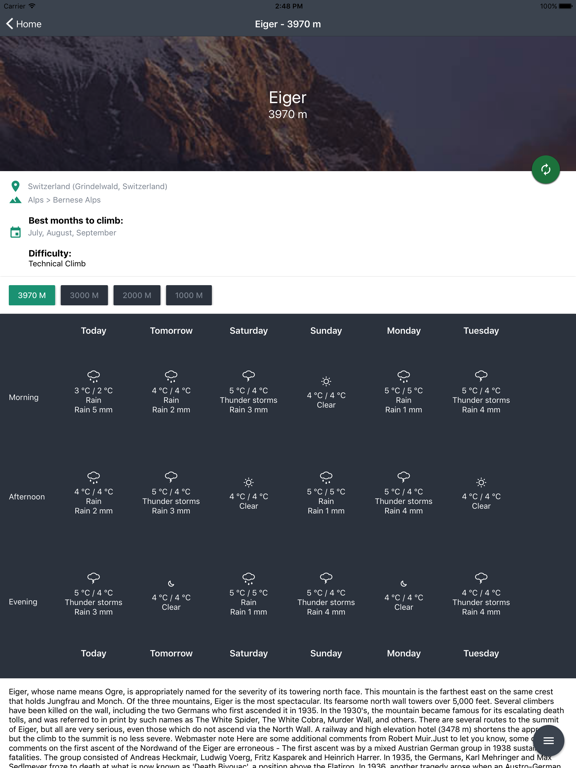 Screenshot #4 pour Mountain Weather