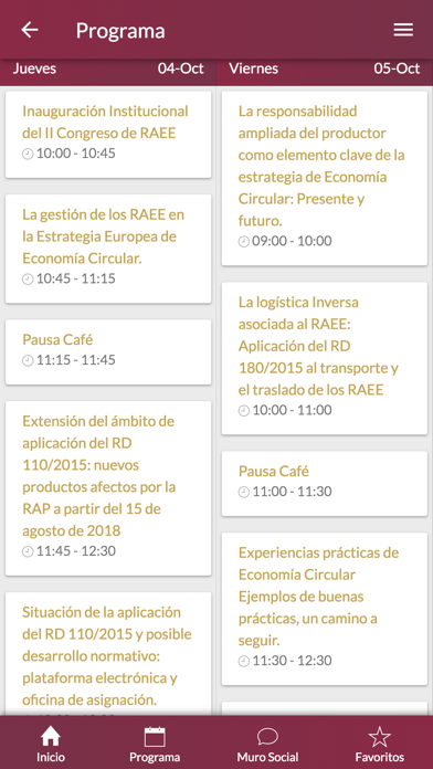 Congreso Nacional RAEE screenshot 3