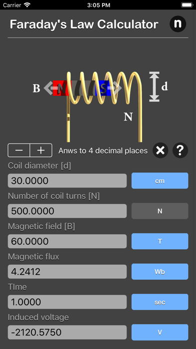 Faraday's Law Calculator screenshot 3