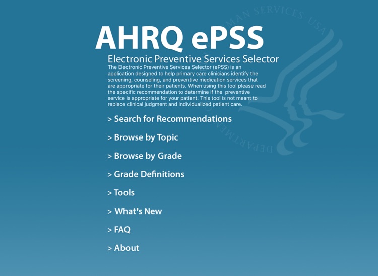 AHRQ ePSS for iPad