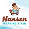 Hansen Heating and Air mobile app offers a list of services as well as a way to book online for a $0 service charge