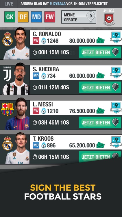 Fußball Fantasy Manager 2018