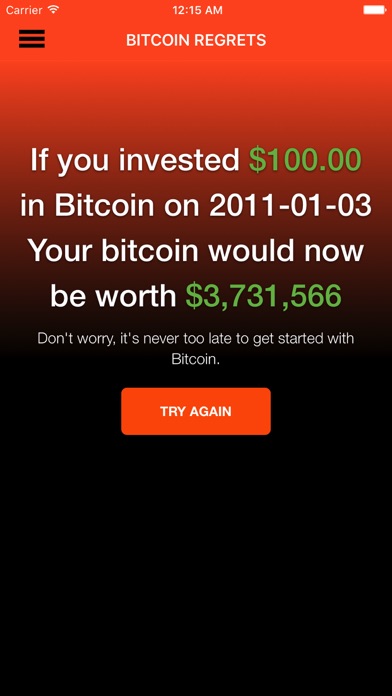 Bitcoin Regrets screenshot 3