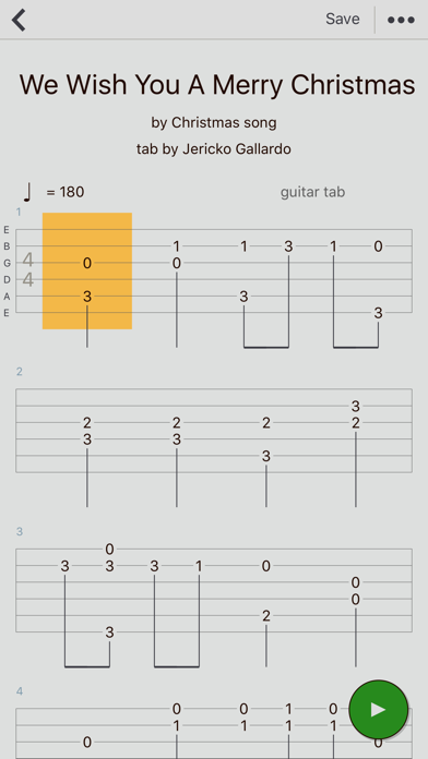 Guitar Tabs X : ギターのタブ譜 screenshot1