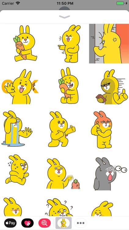 Yellow Bunny Animated Stickers