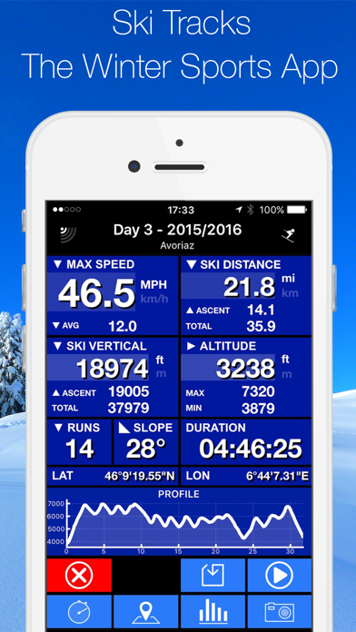 SKI TRACKS - GPS TRACK RECORDER screenshot