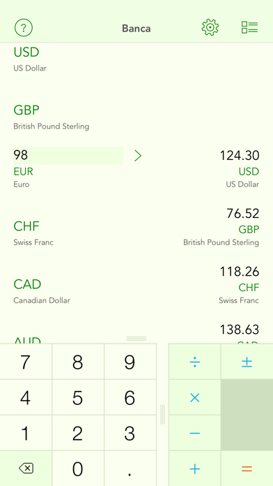 Banca - beautiful currency converter Screenshot 1
