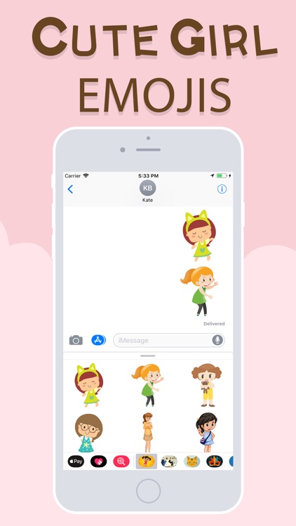 Cute Girl Emojis screenshot-3