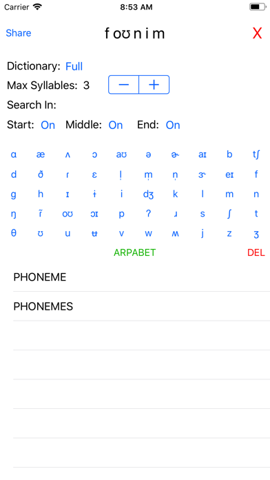 Phonemic Dictionary screenshot 2