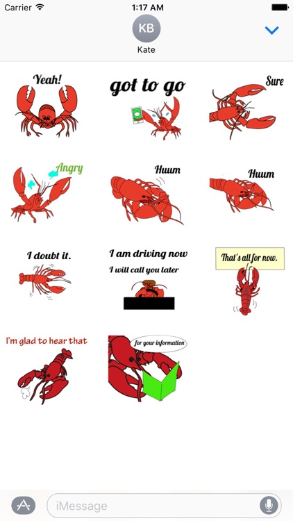 Funny Lobster Talk Sticker