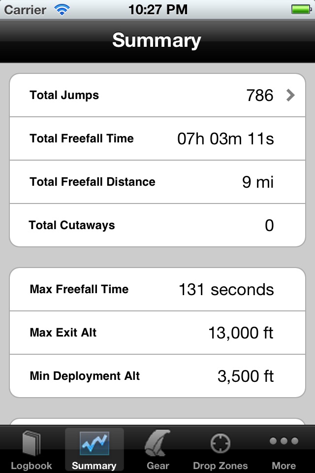 Skydiving Logbook screenshot 3