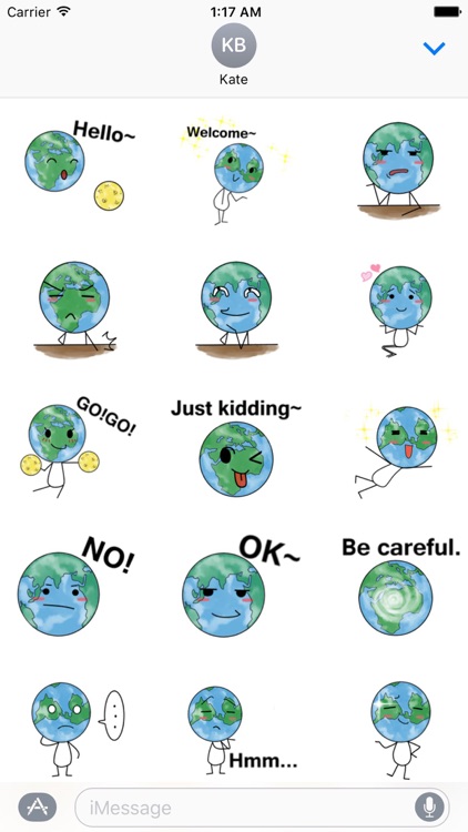 The Blue Earth Emoji Sticker