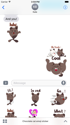 Chocolate cat emoji & sticker(圖1)-速報App