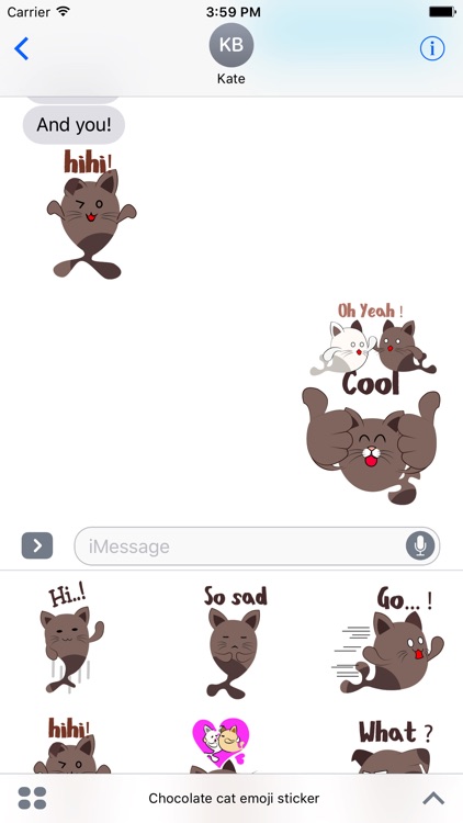 Chocolate cat emoji & sticker