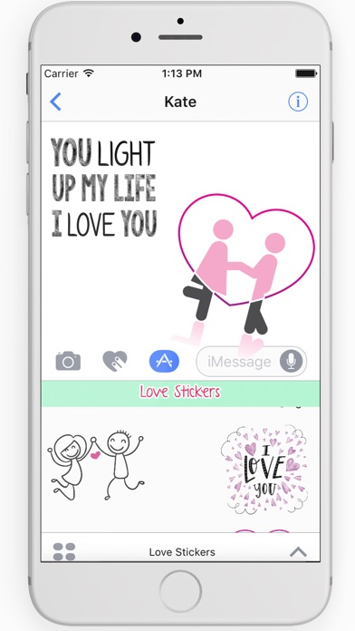 New Love Stickers for iMessage app screenshot 2