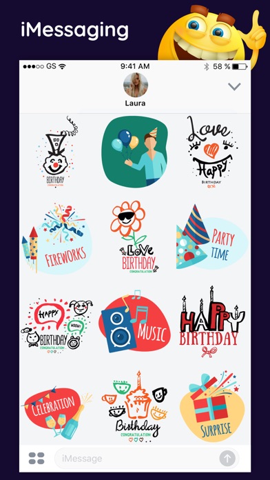 Bday - Birthday Party Stickers screenshot 3