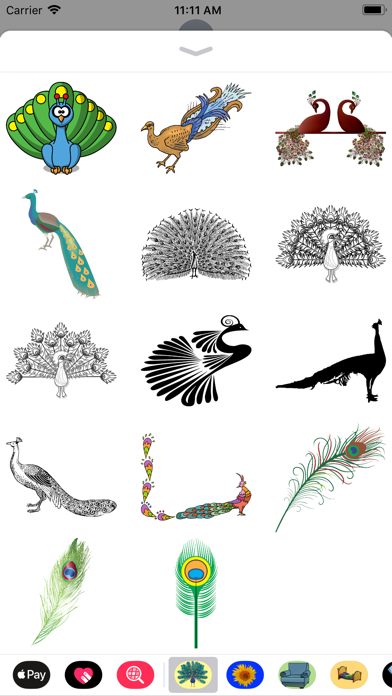 Pretty Peacock Stickers screenshot 2