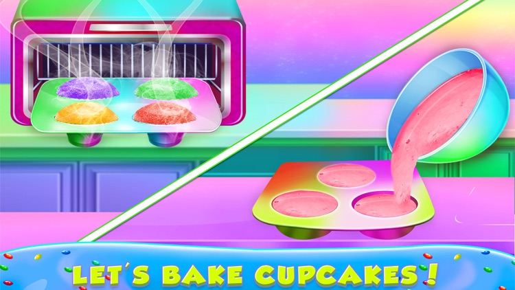Unicorn Rainbow Cupcake