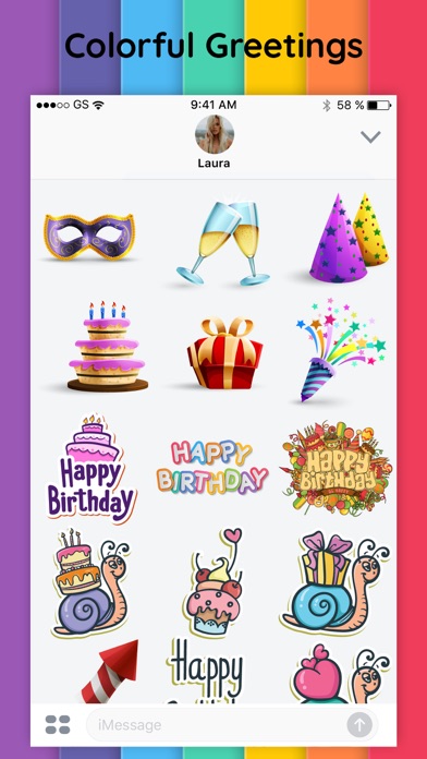 Happy Birthday Stickers Pack screenshot 3