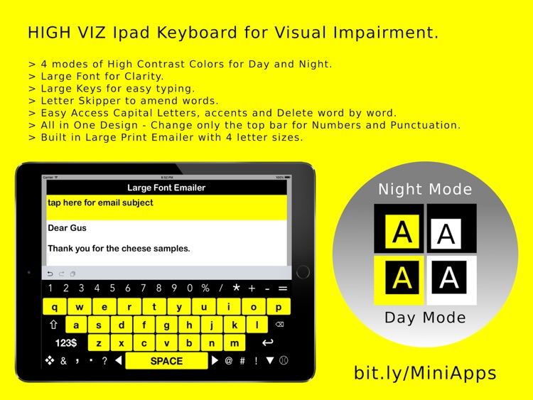 Big Keys Low Vision Keyboard