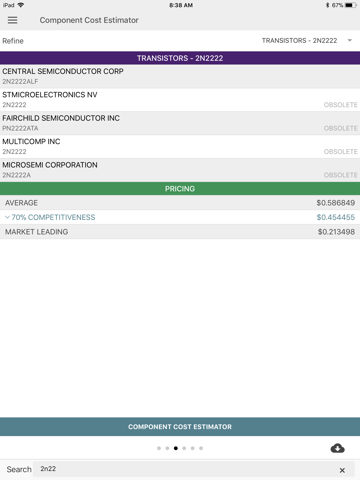 Component Cost Estimator - CCE screenshot 2