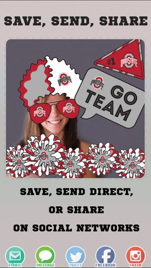 Ohio State Buckeyes PLUS Selfie Stickers(圖4)-速報App