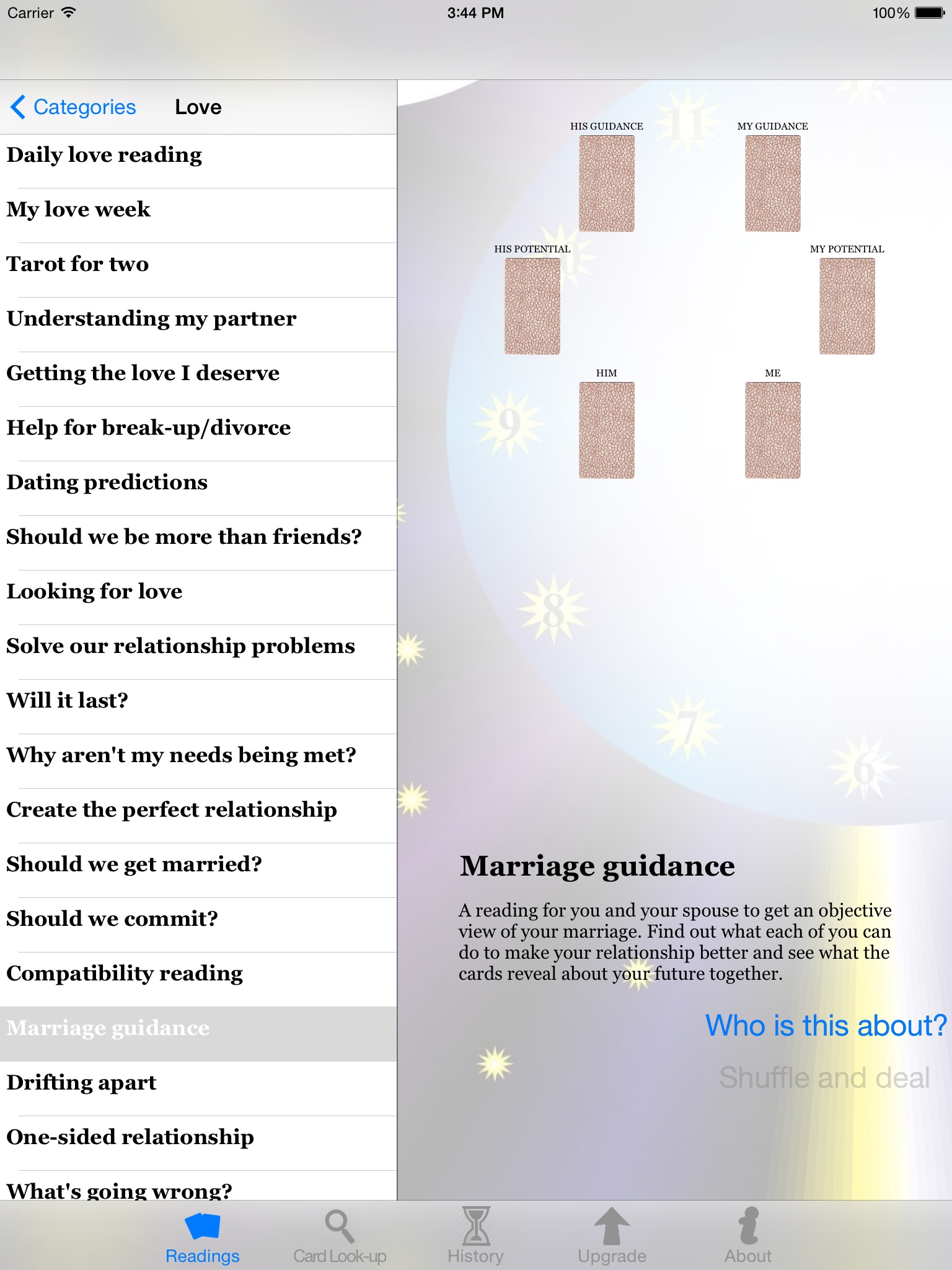 Tarots screenshot 2