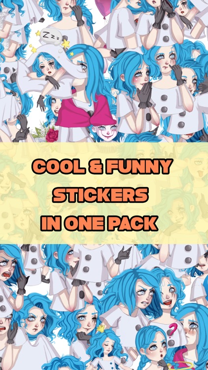 Clowny Girl Stickers