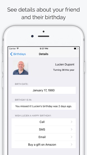 Birthdays - Contacts Birthdays(圖2)-速報App