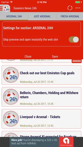 Game screenshot 24h News for Arsenal apk