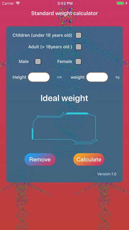 Standard weight calculator