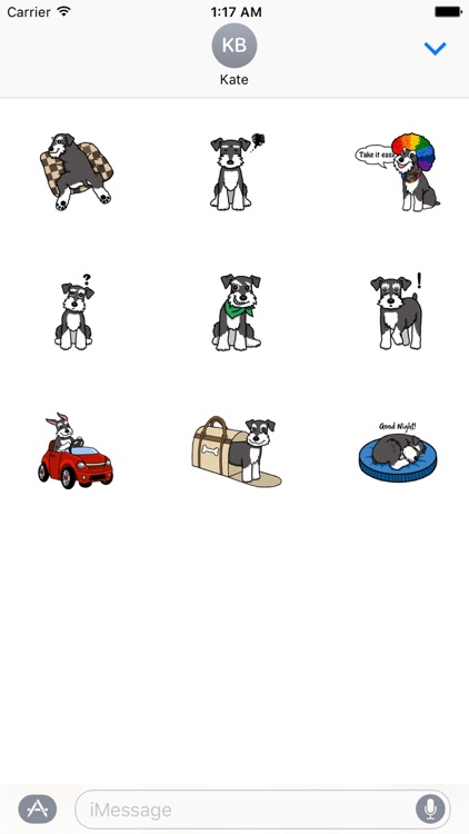 Miniature Schnauzer Dog - SchnauzerMoji Stickers