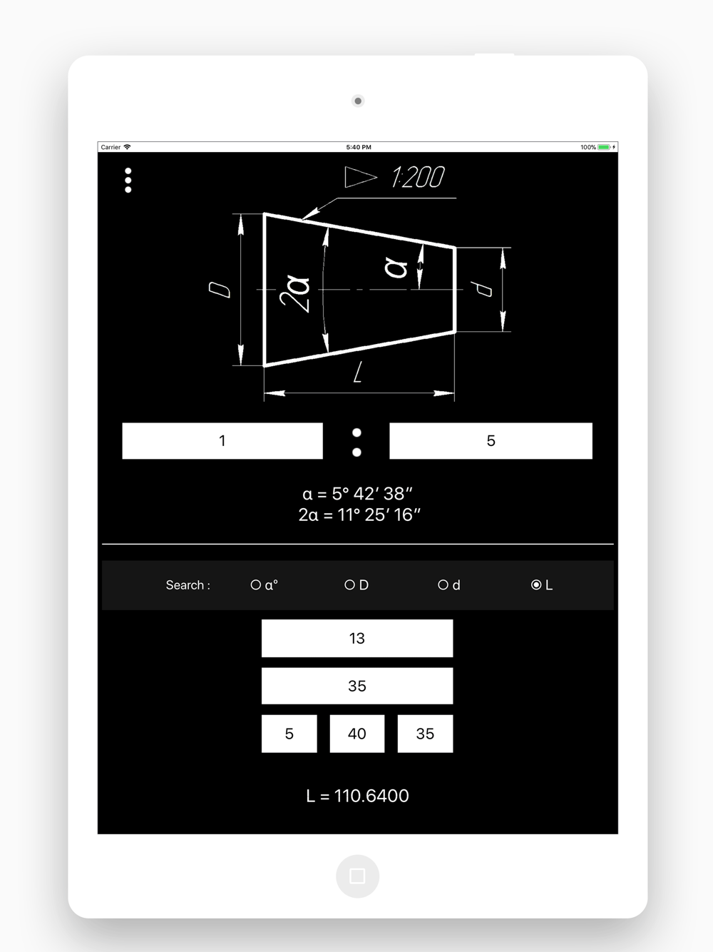 degree calculator for iphone