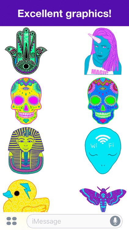 Psychedelic stickers