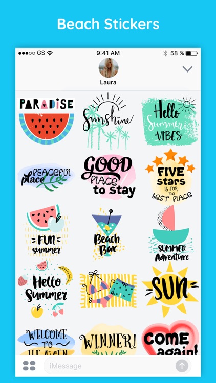 Summer Beach Party Stickers