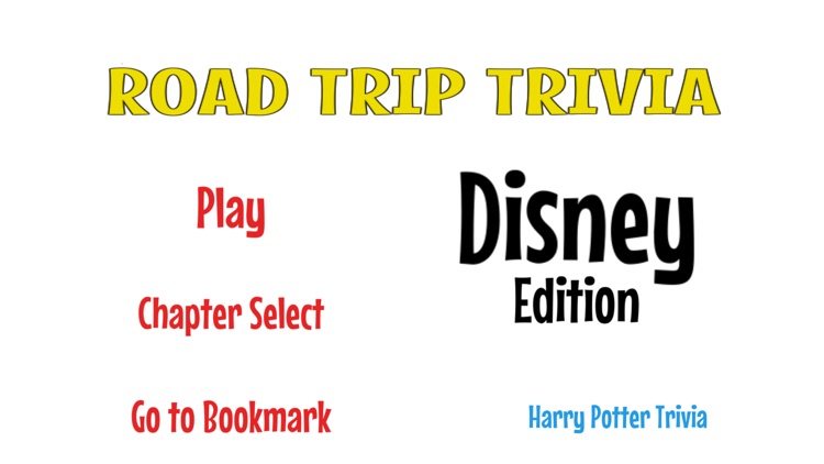 RoadTrip Trivia Disney Edition